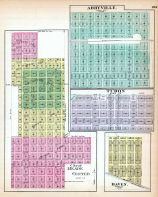 Abbyville, Meade City Center, Turon, Haven, Kansas State Atlas 1887